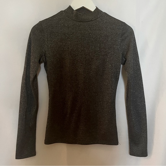 Reformation Bailey sparkly mock neck - Picture 2 of 5